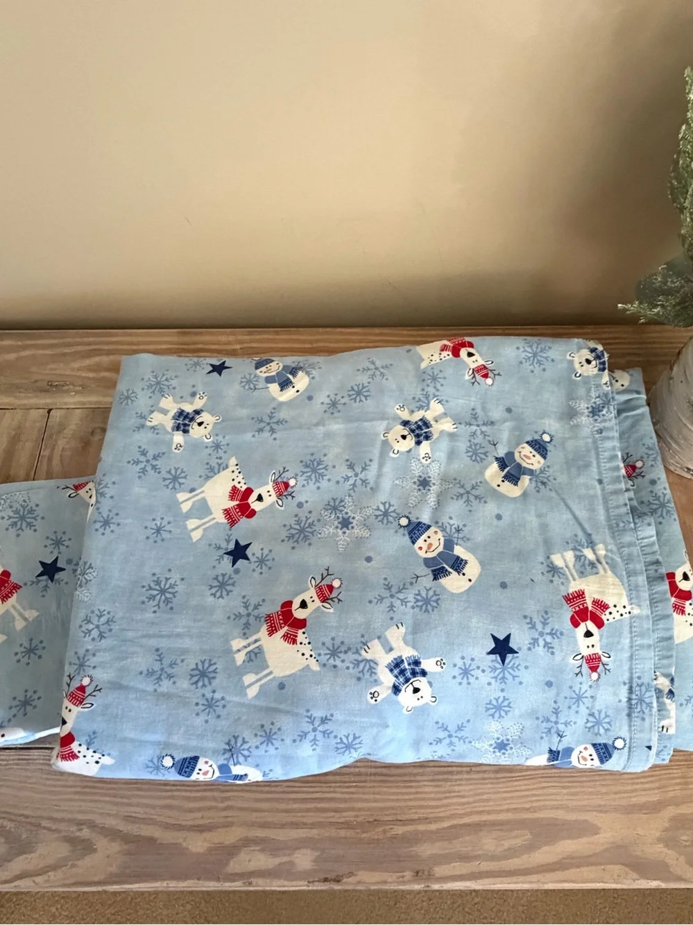 Winter/Christmas Polar Bear, Reindeer, Snowman Twin Bedding Set ☃️